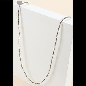 Necklace with glass beads & fresh water pearls